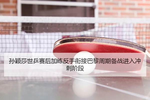 孙颖莎世乒赛后加练反手衔接巴黎周期备战进入冲刺阶段